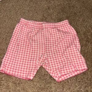 Pink and white plaid shorts size 12m from carters